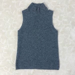 Ann Taylor 100% Cashmere Sleeveless Turtleneck